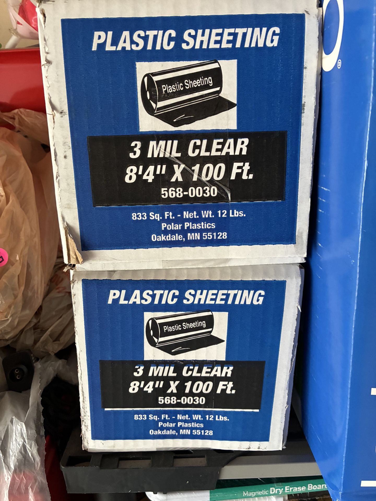 Polar Plastics 8' 4" x 100' 3-mil Clear Poly Plastic Sheeting $15 Each 