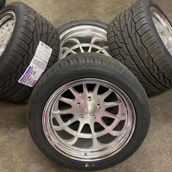 American Racing Vn 477 17x11 Brushed Face Wheels With Toyo Extensa 315/35/17 Tires For Obs or C-10🔥