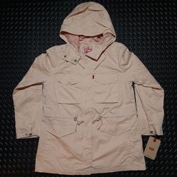 Levi's Women's Four Pocket Hooded Military Jacket size Medium & Large