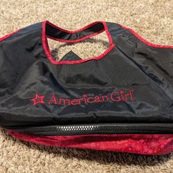 American Girl Doll, 2 - Doll Tote Bag/Carrier, Black And Red