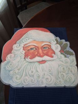 Vintage reversible Santa/Turkey placemat table decor