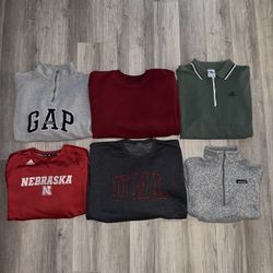 Vintage Men’s 1/4 Zips N Crewnecks 