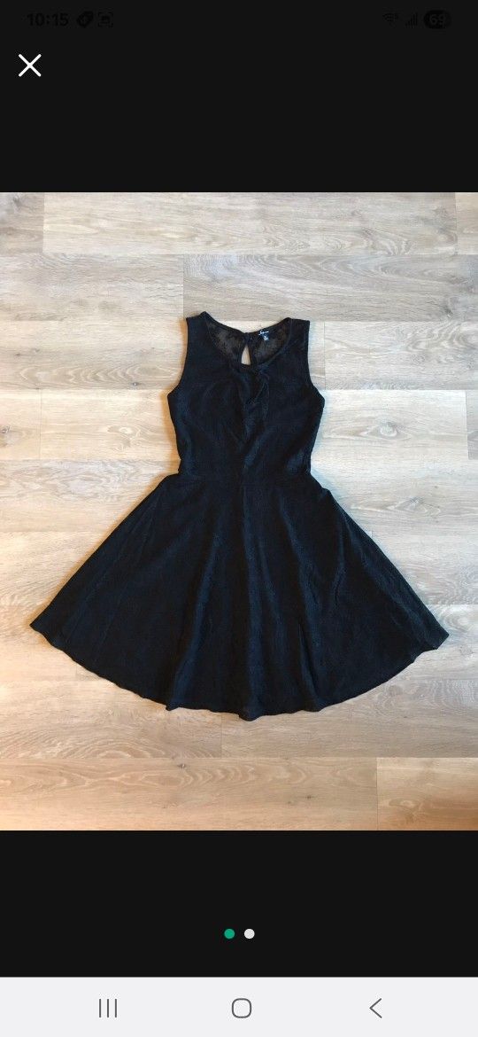NEW Women Elegant Sexy Lace All Over Black Dress Size XS-S