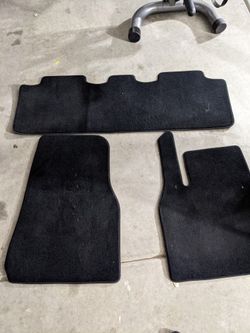 Tesla Model Y Floor Mats Black Carpet Set