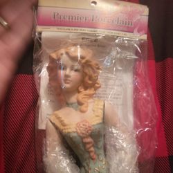  Vintage Premier  Porcelain Broom Doll 