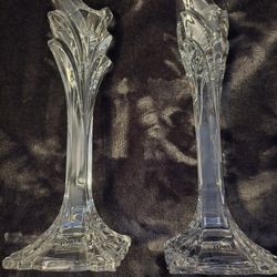Vintage Towle Full Lead Crystal Candle Holders 