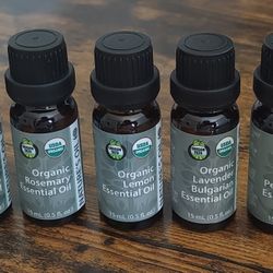 Essential Oils USDA Certified Organic 5 Pcs