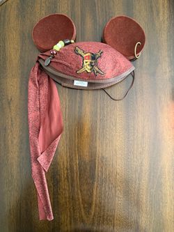 Disney Parks Pirates of the Caribbean Captain Jack Sparrow Mickey Mouse Ears Hat