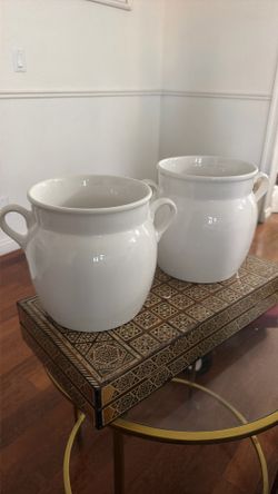 2 ceramic containers bowls kitchen