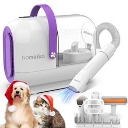 Homeika Dog Grooming Kit & Vacuum, 3L Pet Grooming Vacuum 99% Pet Hair Suction,