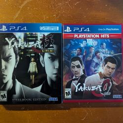 Yakuza 0 Zero and Yakuza Kiwami 1 steelbook edition