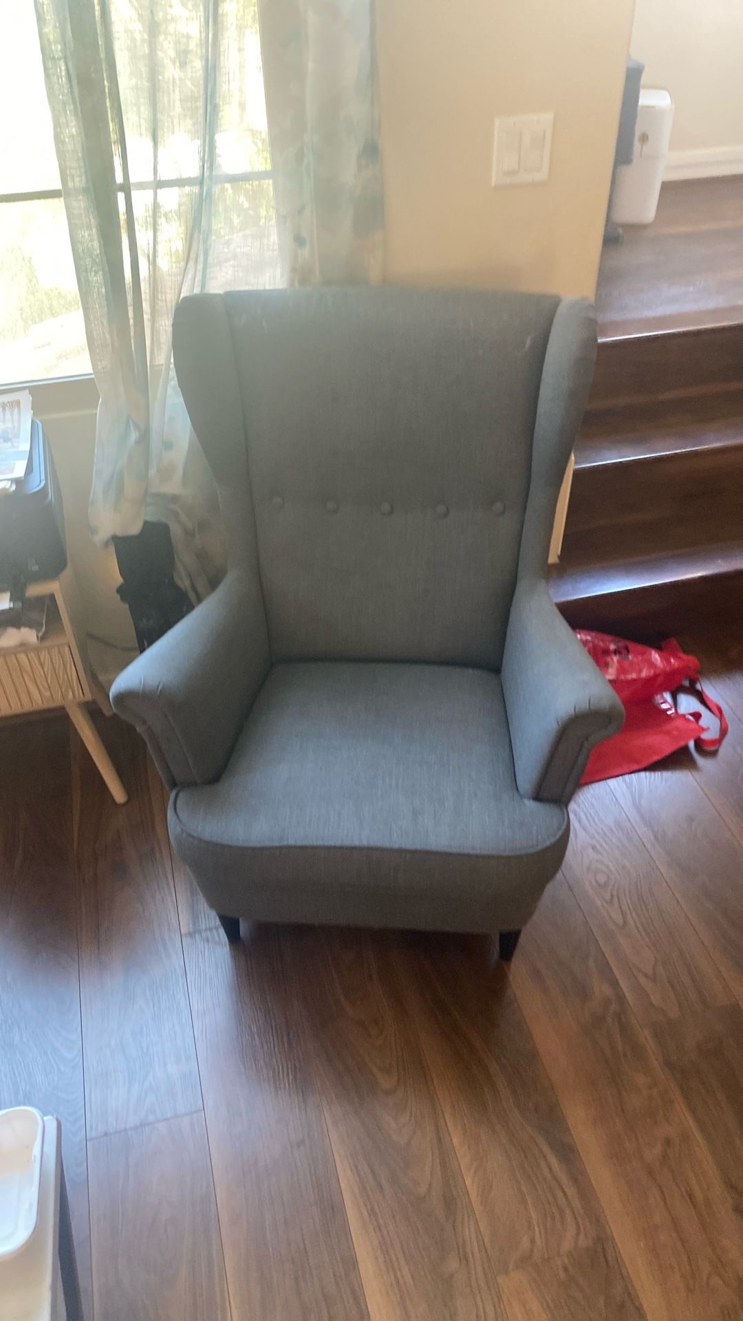 Comfy Oversized Gray Armchair 