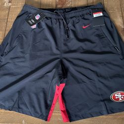 Men's Nike Woven 49ers Player Practice Flex Shorts L Black NWTRare!!
