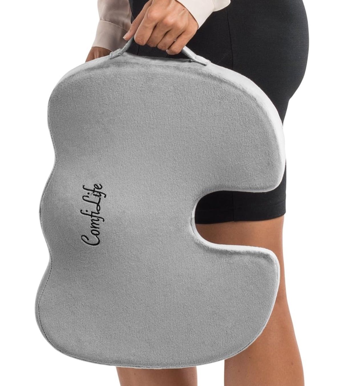 ComfiLife Premium Comfort Seat Cushion - Non-Slip Orthopedic 100% Memory Foam Coccyx Cushion for Tailbone Pain - Cushion for Office Chair Car Seat - B