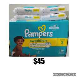 Pampers Size 3 And 4 Wipes