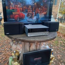 50"PANASONIC 1080P TV ROKU REMOTE/HARMAN KARDON AVR-147 HDMI AV RECEIVER/BOSE 201 IV SPEAKERS $400 FINAL PRICE 