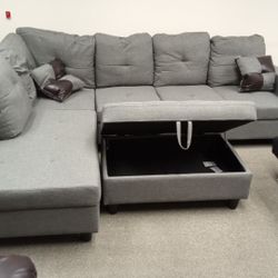 Brand New Sectional Couch With Ottoman Included