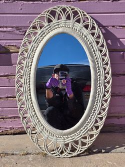 Vintage Burwood Faux Rattan Mirror