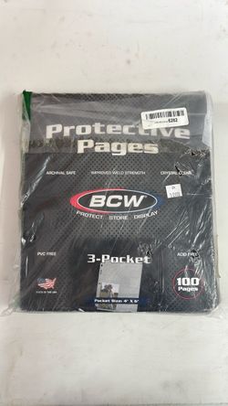 BCW 3-Pocket Protective Pages 100 Count