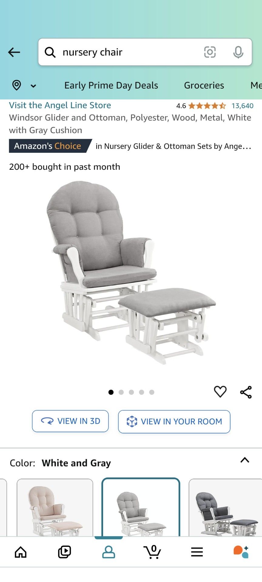 Glider and ottoman, good for nursery too