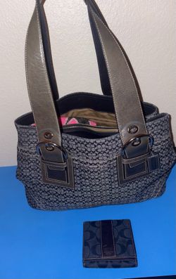 Navy Coach Purse & Wallet