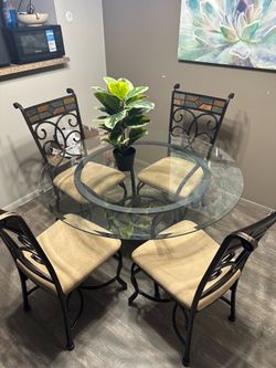 Glass dining room table