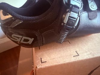 SIDI Black Road Cycling Shoes Buckle Closure Adjustable Unisex Adults Synthetic