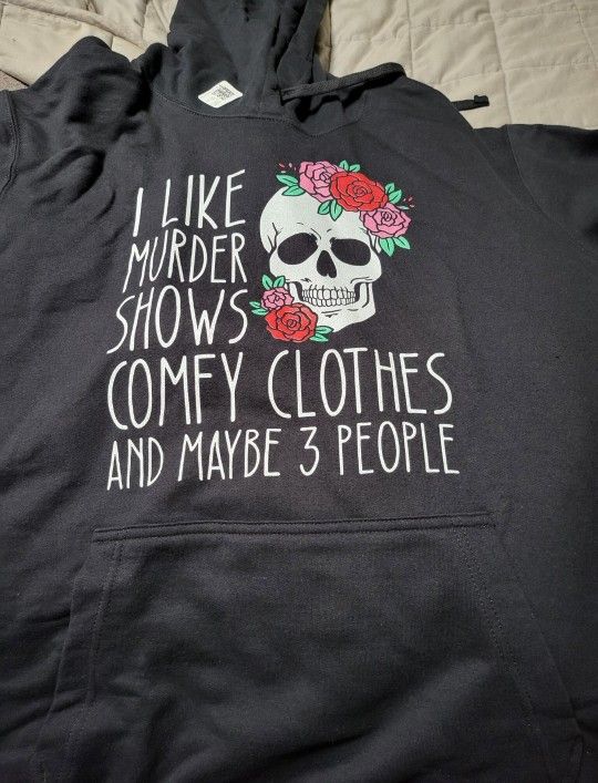 Brand NEW Unisex Hoodie Sweatshirt - Black - Size Large