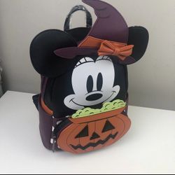 LOUNGEFLY LASR Exclusive Limited Edition Disney Halloween Minnie Mouse Witch Backpack Brand New in hand Ready to ship I have 3 available if you need