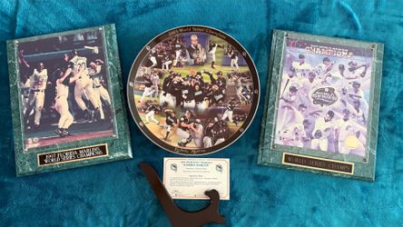 Florida Marlins Championship Plaques and Porcelain Collector Plate