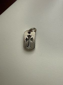 Chrome Heart Mini Cross Dog Tag Pendant