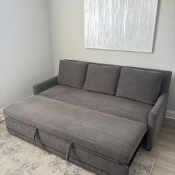 West Elm Pull Out Sofa Bed Couch Gray Large Home Furniture