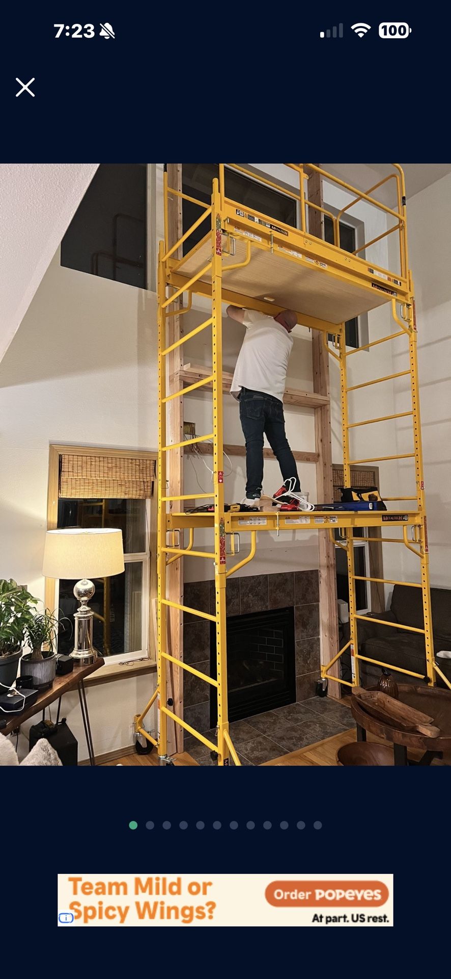 STACK UNITS TO MAKE A TOWER!” “STACKABLE UP TO 2 UNITS HIGH FOR 18 FT REACH”