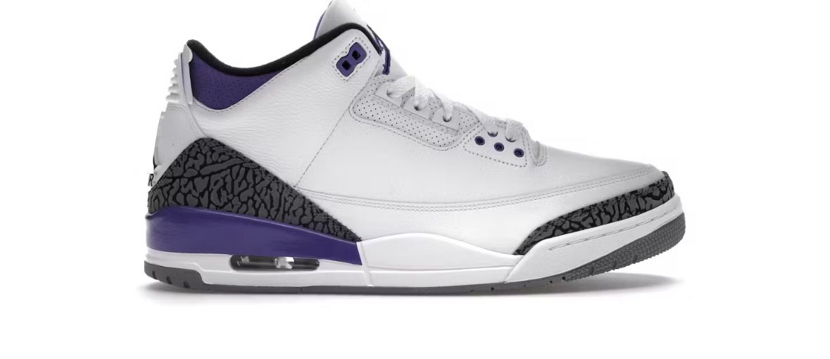 Jordan 3 Retro Dark Iris (size 8m)