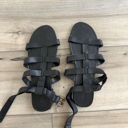 black sandals
