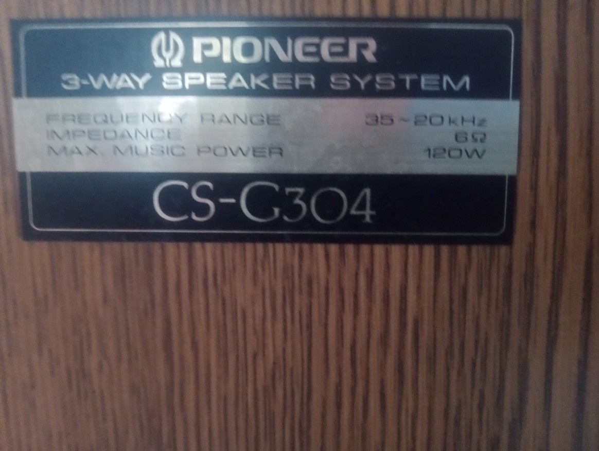 Pioneer 3 Way Speaker System