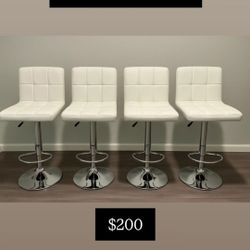 Bar Stools Blancos (Set De 4)