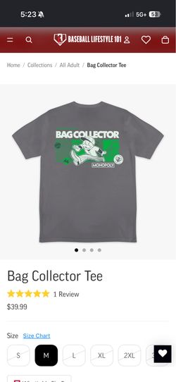 Baseball Lifestyle Bag Collector Tee SIZE S