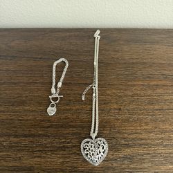 Brighton Heart Necklace & Heart Bracelet