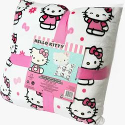 Hello Kitty White Soft Plush Pillow (SQUARE ONE ONLY)- Valentine's Day Gift 🎀✨️💕