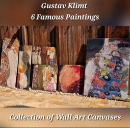 6 Gustav Klimt Stretch Canvas Art Prints
