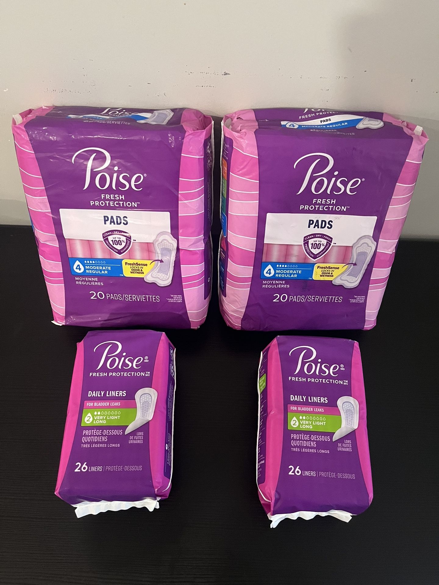 Poise Pads And Liners Bundle $15