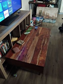 Solid wood coffee table