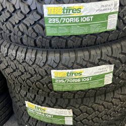 New Tires 235/70R16 TBB TS-37 All Terrain For Sale, FINANCING AVAILABLE