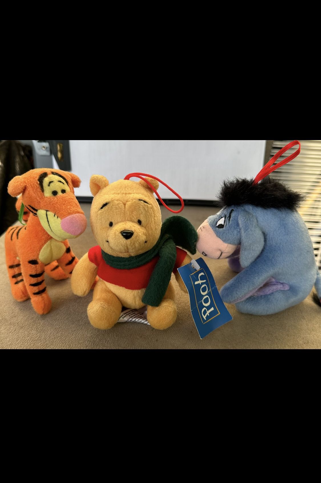 Lot 3 - Disney   Christmas Ornament Winnie the Pooh And Tigger AndEeyore 