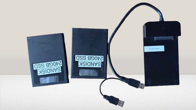 2x Atomos 240GB SSD Drives + Atomos USB Dock / Reader – Ready to Shoot