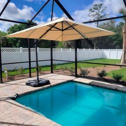 10ft square umbrella black