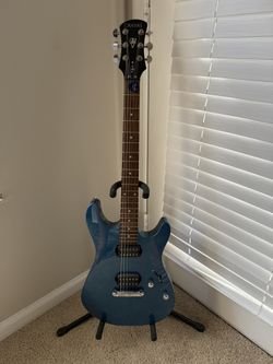Canvas Electric Guitar Blue