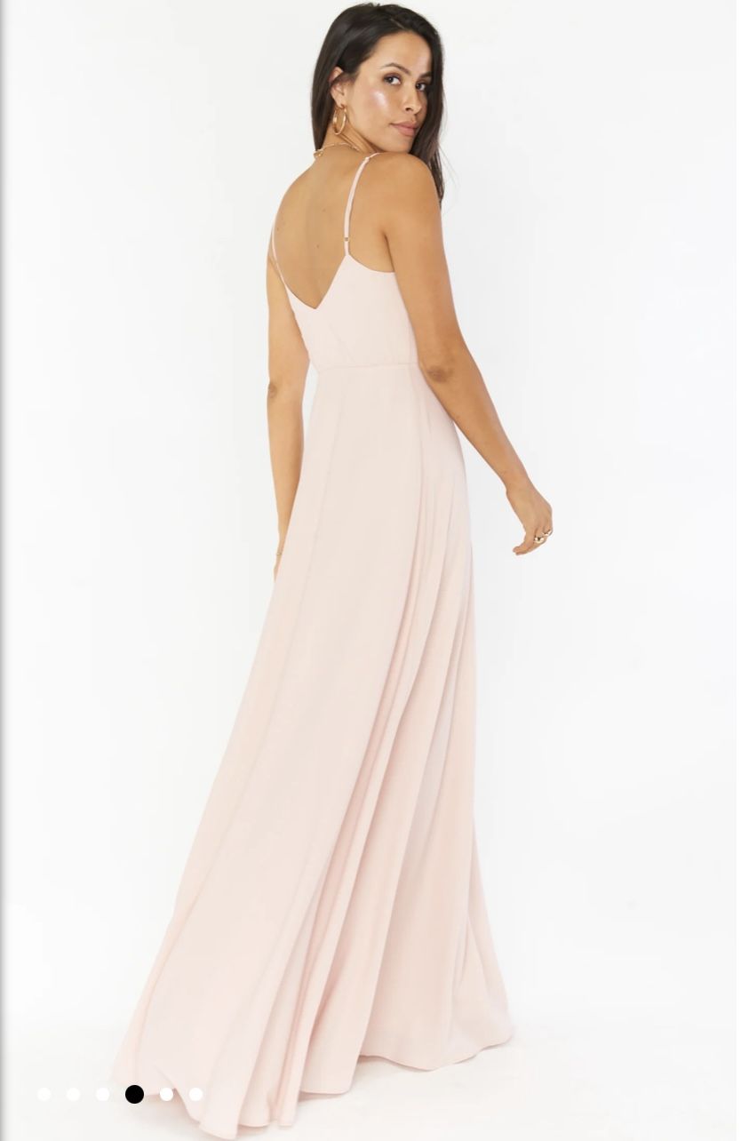knee length dresses for ladies Faith Maxi Dress ~ Champagne Luxe Satin S