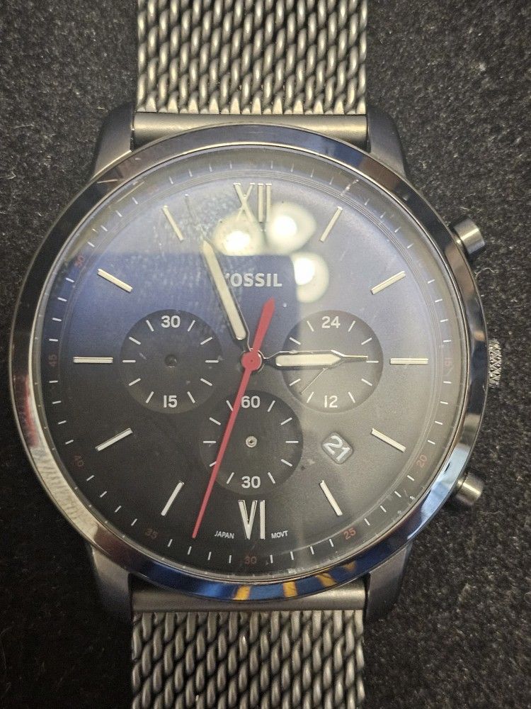 Fossil Men's Neutra Blue And Black Dial Watch  FS5699 - Stainless Steel